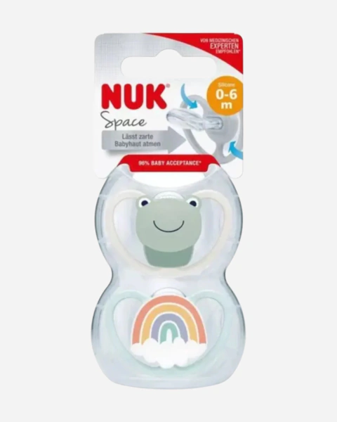CHUPETES X2 SPACE 0-6 MESES RANA ARCOIRIS