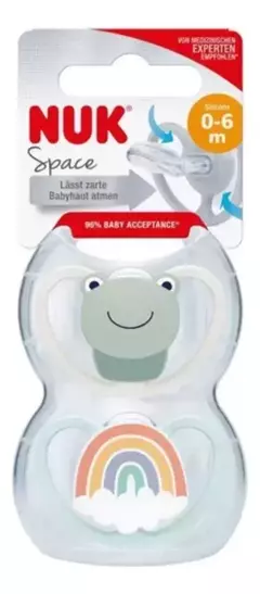 Nuk Chupete Space x2 de 0 - 6m - Caramelo Bebés 