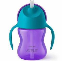 Vasos con sorbete Straw Cup Philips Avent 200ml 9m+ - Caramelo Bebés 