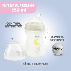 Mamadera NaturalFeeling Vidrio 0m+ Flujo lento 250 ml - tienda online