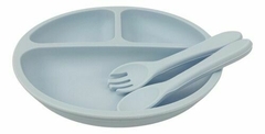 SET DE PLATOS DE SILICONA CON CUBIERTOS - tienda online
