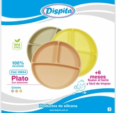 PLATO DE SILICONA CON DIVISIONES DISPITA
