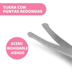 Tijeras con punta redondeada y borde de seguridad Chicco - tienda online