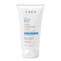 Fotoprotector Solar Fps 60 Blanco Toque Seco Luz Azul 150ml Exel