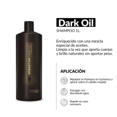 Shampoo Sebastián Dark Oil 1000ml Wella - comprar online