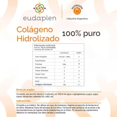 Colágeno Hidrolizado 100% Puro x250g Eudaplen en internet