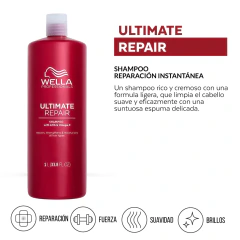 Ultimate Repair Shampoo Fuerza Brillo Reparación 1L Wella - comprar online