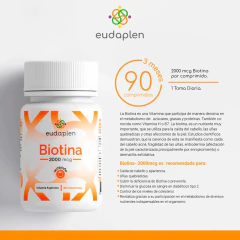 Biotina 2000mg Vitaminas 90 Cápsulas x100g Eudaplen en internet
