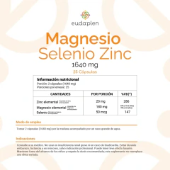 Magnesio Selenio Zinc 50 Cáps. x100ml Eudaplen - comprar online
