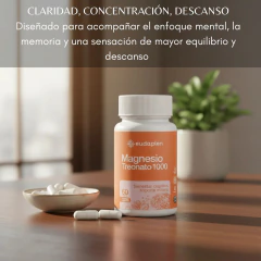 Treonato De Magnesio 1000mg 60 Capsulas x80g Eudaplen - Zafirus
