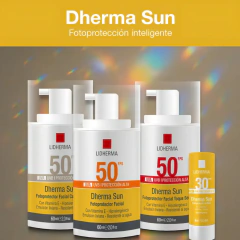 Dherma Sun Toque Seco 50 Fps Protector Facial x60ml Lidherma - comprar online