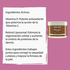 Imagen de Crema Retinol x300 ml Antiage Antiarrugas Facial Colageno Idraet