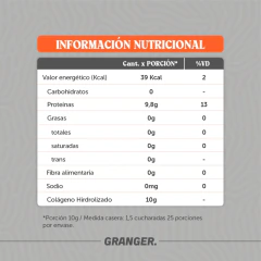 Colágeno Hidrolizado Clear Naranja 250g Granger - tienda online