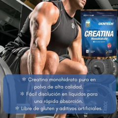 Creatina Monohidrato Suplemento Fuerza Neutro Gentech Afa x500g en internet