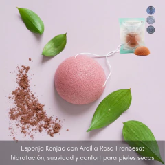 Esponja Facial Arcilla Rosa Konjac - comprar online