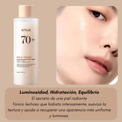 Rice 70+ Glow Milk Toner Iluminador Coreano 250ml Anua