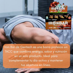 Imagen de Iron Bar Barras Snack Proteico Suplemento x20 unidades Gentech