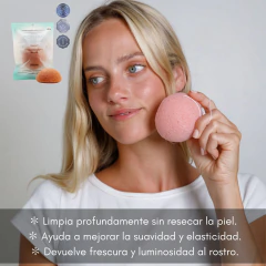 Esponja Facial Arcilla Rosa Konjac