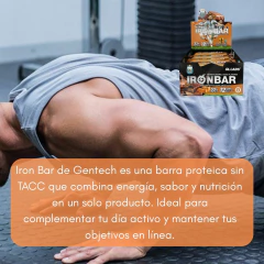 Iron Bar Barra Proteica 12 Suplemento Snack Proteina Gentech - Zafirus