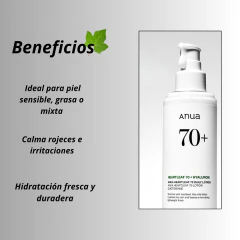 Heartleaf 70+ Daily Loción Hidratante 200ml Anua - Zafirus
