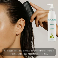 Shampoo Cabello Graso Suavidad Brillo con Romero y Salvia 340ml Exel - Zafirus