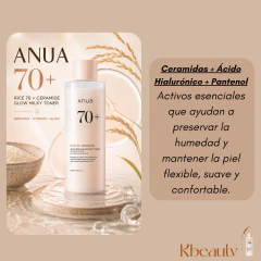 Rice 70+ Glow Milk Toner Iluminador Coreano 250ml Anua - tienda online