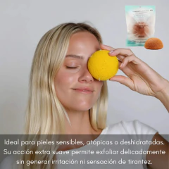 Esponja Facial Arcilla Amarilla Piel Atopica Konjac - tienda online