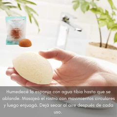 Esponja Facial Arcilla Amarilla Piel Atopica Konjac - Zafirus