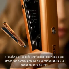 Plancha Pelo Bravo Led Naranja 250°C Gama Profesional - Zafirus