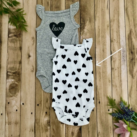 Body Carters Blanco -Corazones