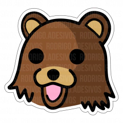 Adesivo Urso Lingua de Fora Modelo in 05