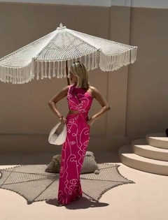 Vestido longo Fluit Estampado sem manga na internet