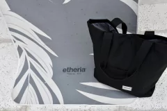 Kit Bolso Negro + Lona Gris/Hojas - comprar online
