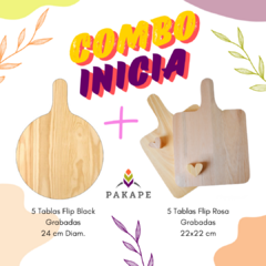 Combo INICIA Tablas Flip Rosa y Black