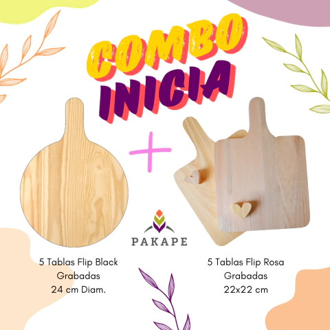 Combo INICIA Tablas Flip Rosa y Black - comprar online