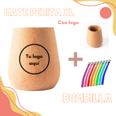 10 Mates Perita XL grabados + bombilla