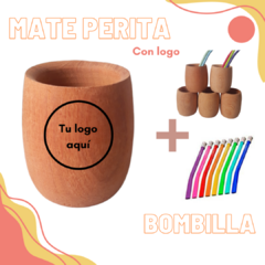 10 Mates Perita grabados + bombilla