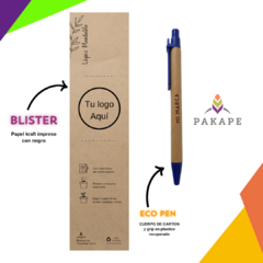 Eco pen grabada + blister