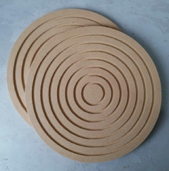 Bandeja acanalada mdf circulo