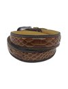 Cinto Country Couro Anaconda Laranja - comprar online