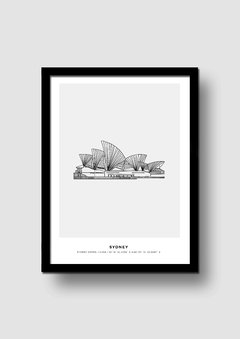 Cuadro Ilustración Ícono Sydney en internet