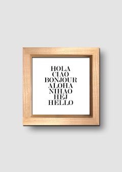 Cuadro Hola Ciao Bonjour - tienda online