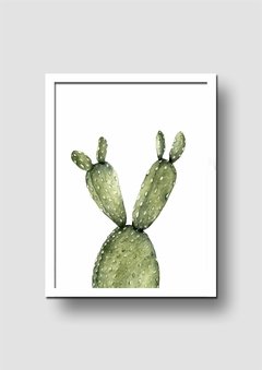 Cuadro Acuarela Cactus Opuntia Macro - Memorabilia