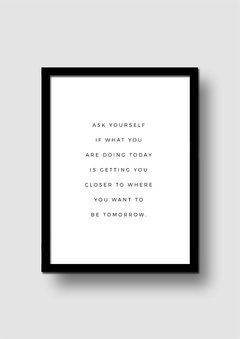 Cuadro Ask Yourself Quote en internet