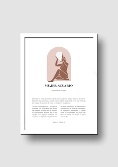 Cuadro Signos Mujer Acuario - Memorabilia