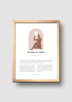 Cuadro Signos Mujer Acuario - comprar online