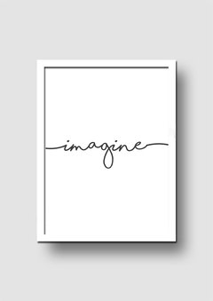 Cuadro Frase Imagine Lineal - Memorabilia