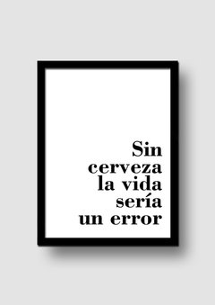 Cuadro Frase sin Ceveza en internet