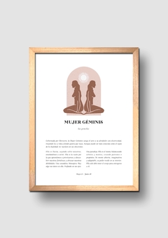 Cuadro Signos Mujer Geminis - comprar online