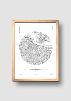 Cuadro Mapa Circular Amsterdam - comprar online